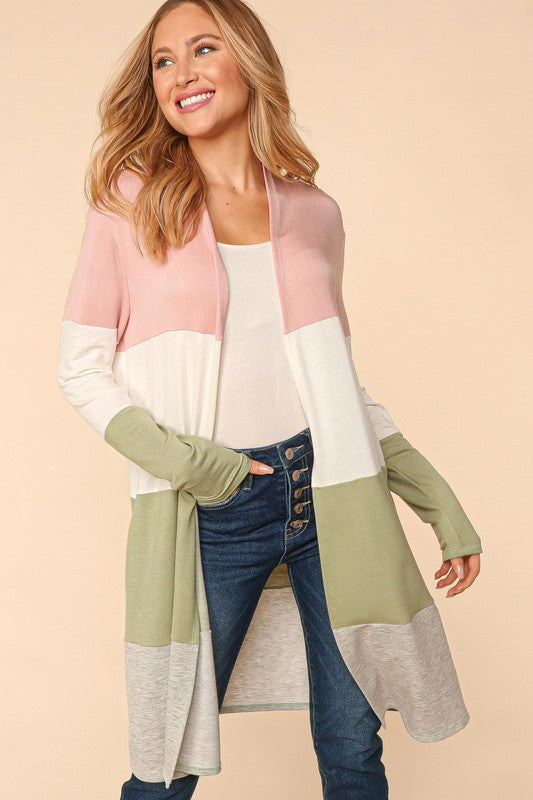 How It Feels Cardigan - Sage/Blush
