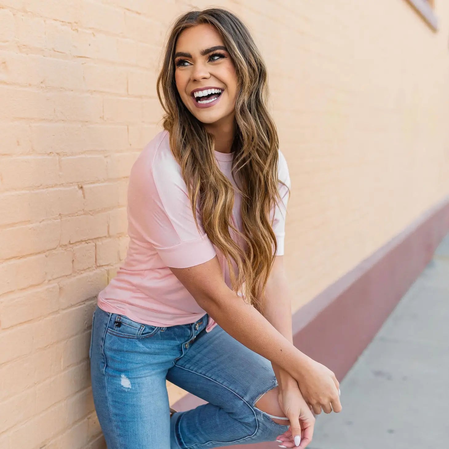 Be Free Split Hem Tee