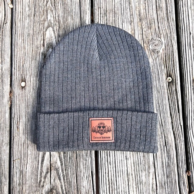 Outdoor Beerdsman Leather Patch Beanie