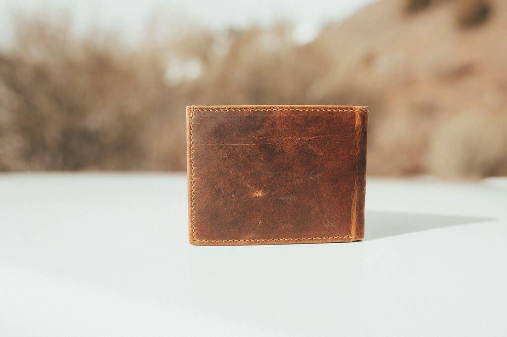 Bifold Leather Wallet - Antique Brown