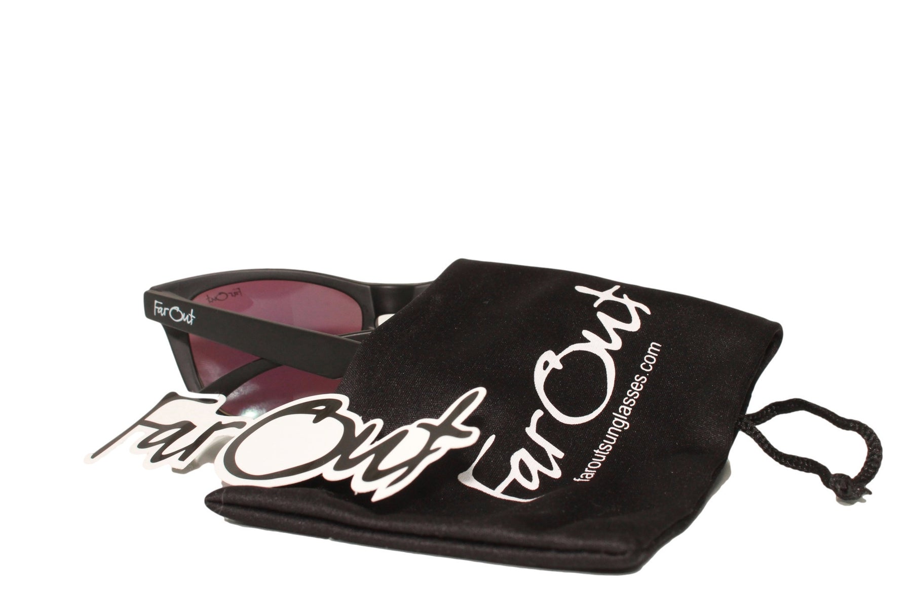 FarOut Sunglasses - Black Polarized Premiums Dark Blue Lens