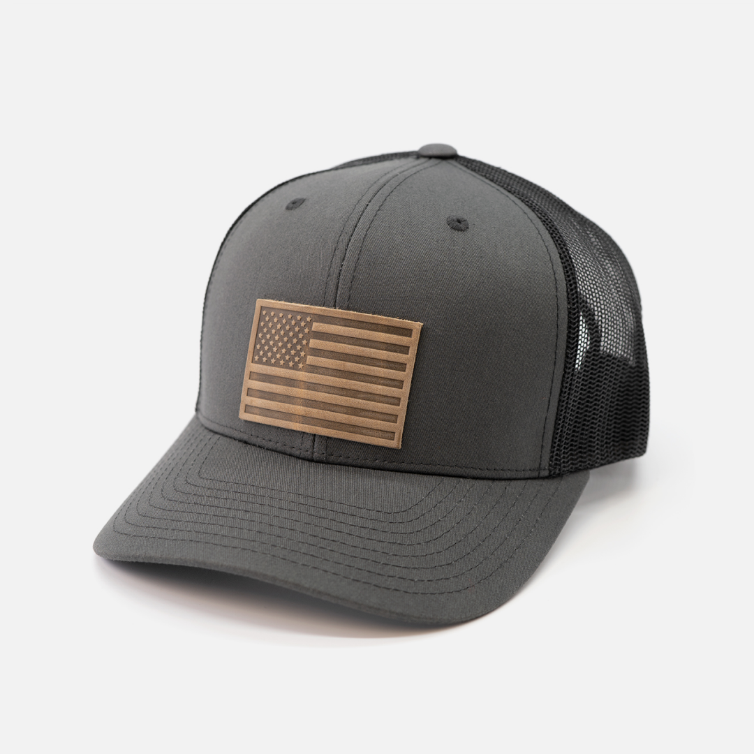 American Flag Hat - Charcoal