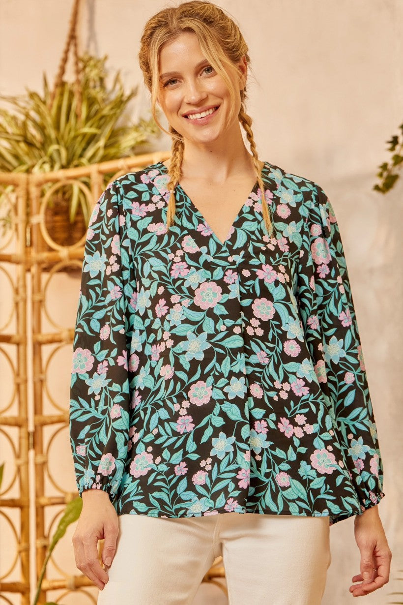 From the Top Floral Blouse