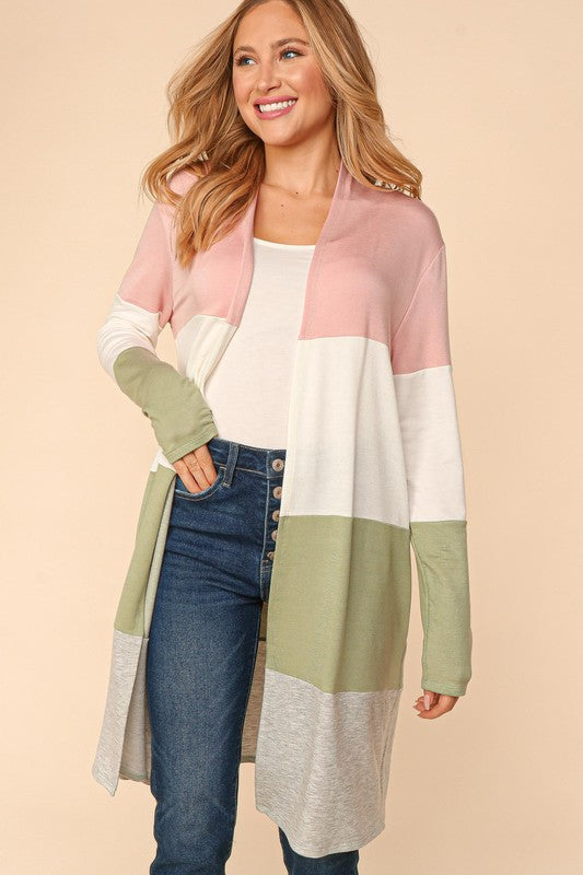 How It Feels Cardigan - Sage/Blush