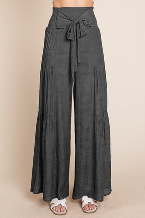 This Is It Smocked Pants - Charcoal