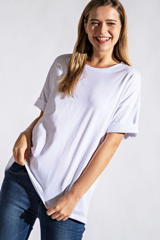 Turn It Up Short Sleeve Tee - White