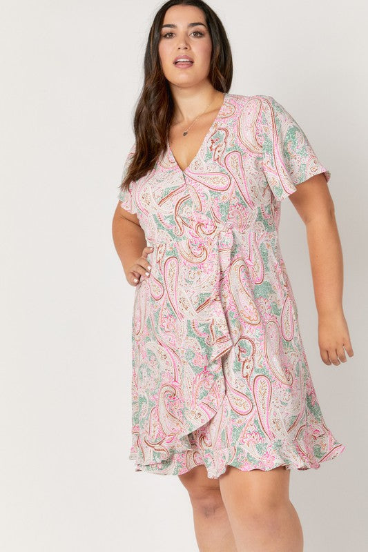 A Piece of Me Paisley Dress - Sage