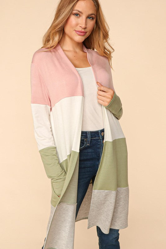 How It Feels Cardigan - Sage/Blush