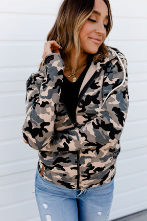 Ampersand Avenue Fullzip Sweatshirt Dark Camo