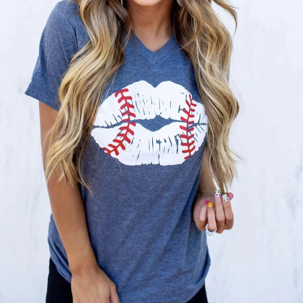 Baseball Lips Graphic Tee