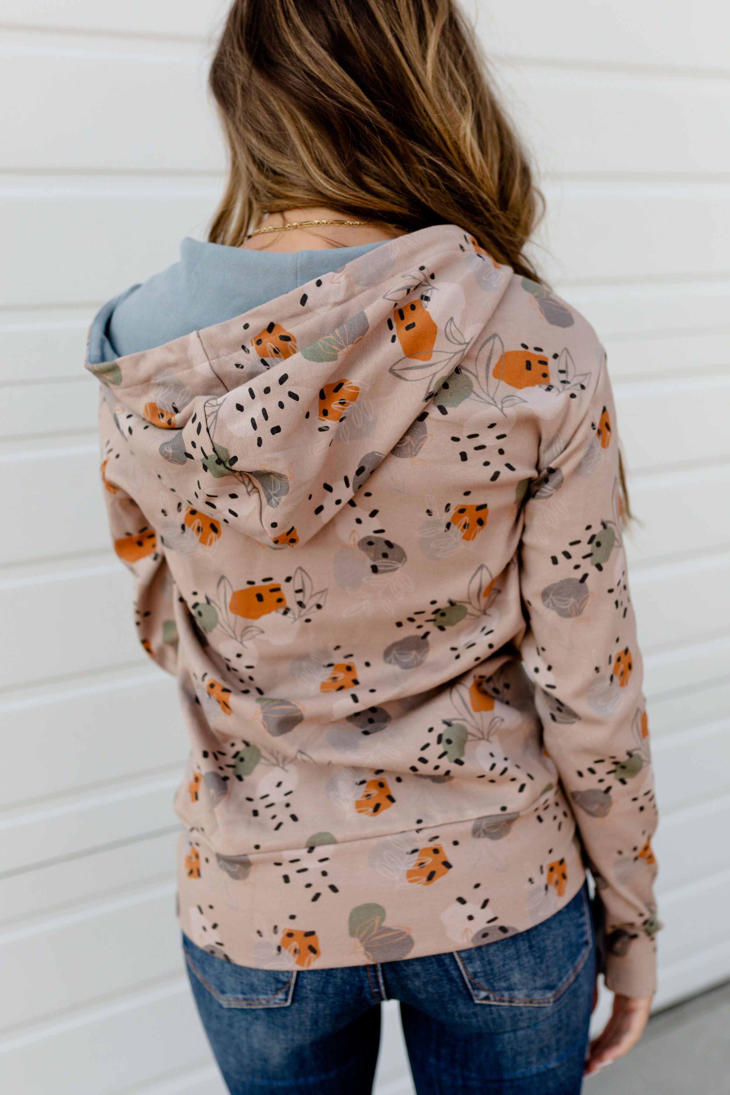 Ampersand Avenue - Halfzip Hoodie Succulent Dreams