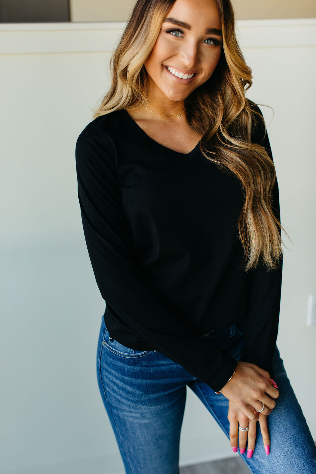 Ampersand Avenue Lulu Long Sleeve Tee - Black