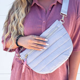 Jolie Puffer Belt Bag - Light Grey