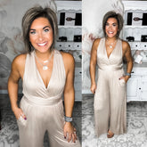 Inevitably Perfect Convertible Jumpsuit - Taupe