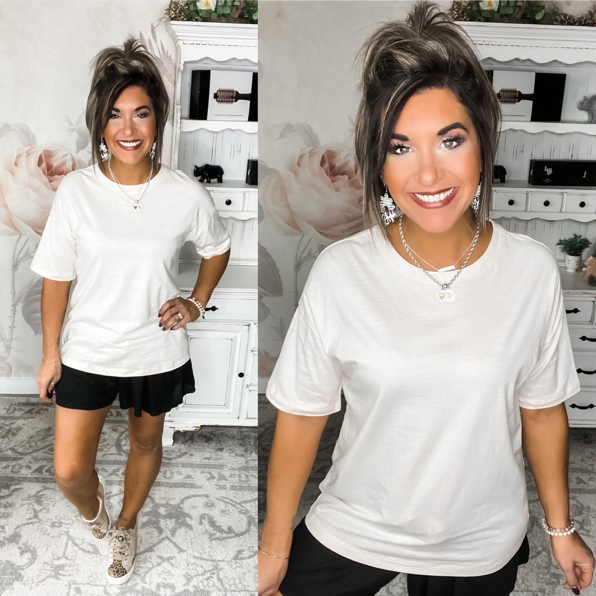 Turn It Up Short Sleeve Tee - Natural
