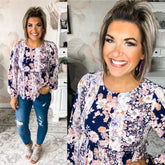 Take Me Out Blouse - Navy