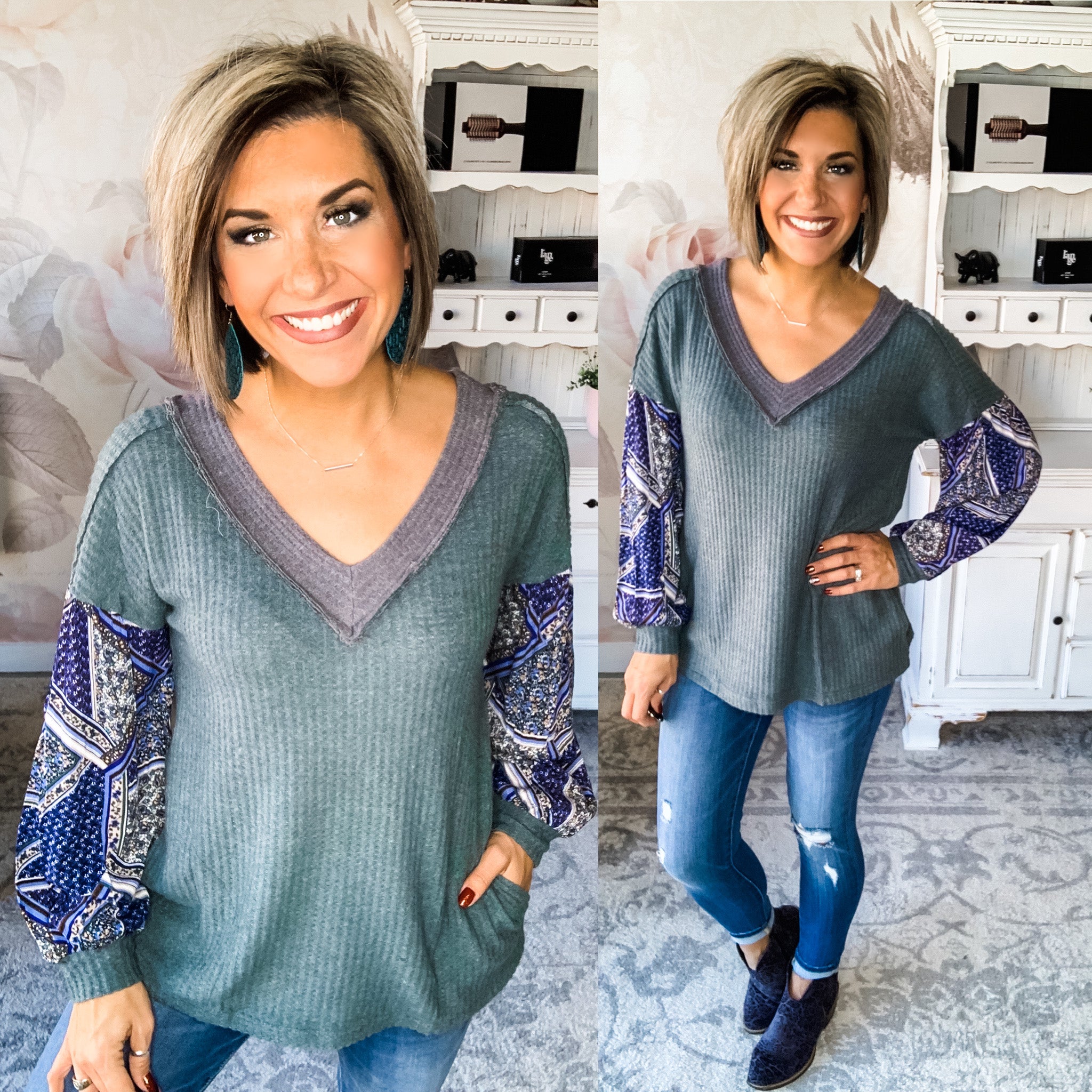 Now We're Ready Waffle Knit Top