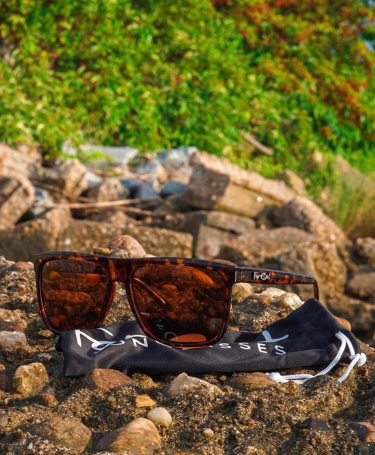 FarOut Sunglasses Polarized Tortoise Brown Flatliners