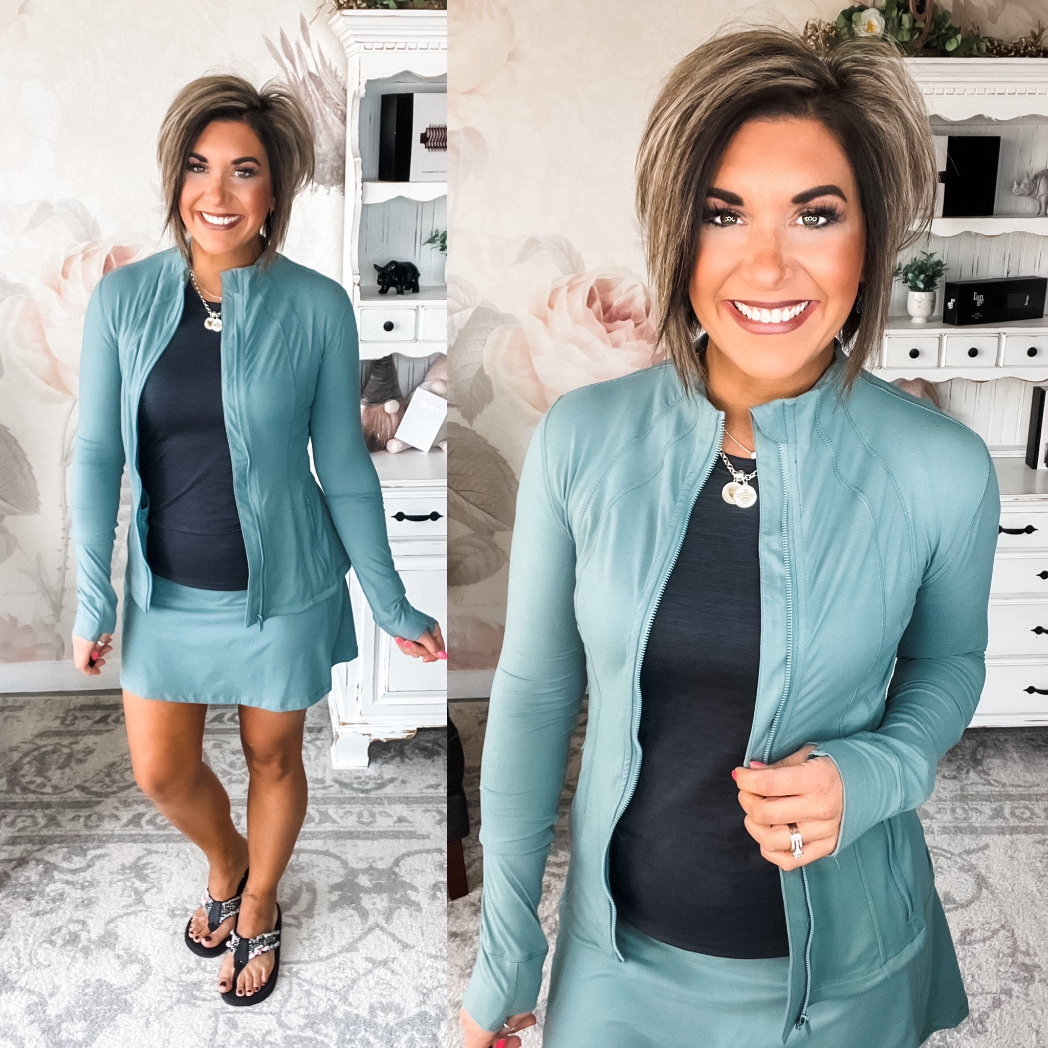 Feeling So Sweet Active Skort - Tidewater Teal