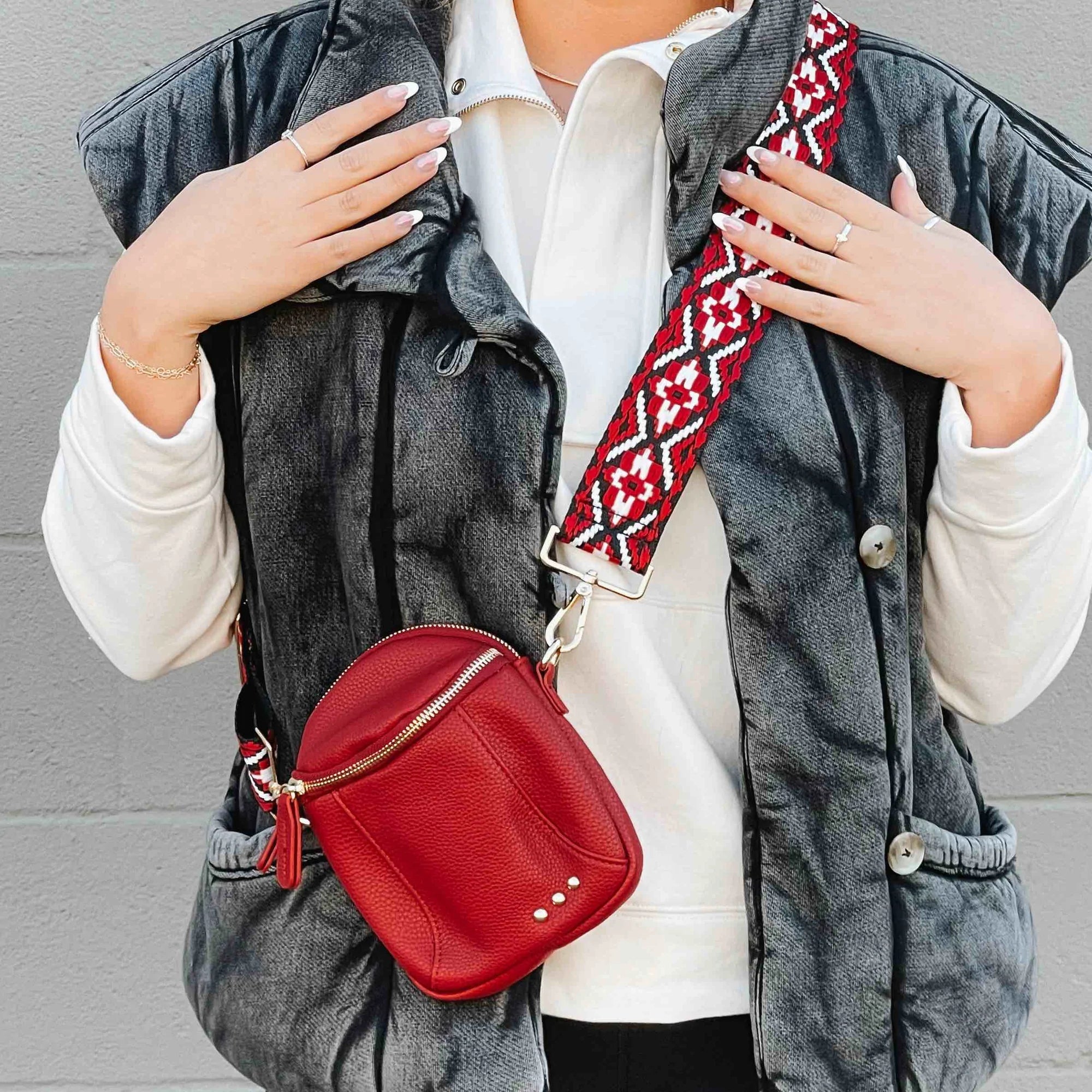 Ellie Crossbody Bag - Red