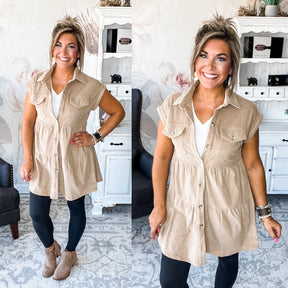 Missing Home Corduroy Dress - Mocha