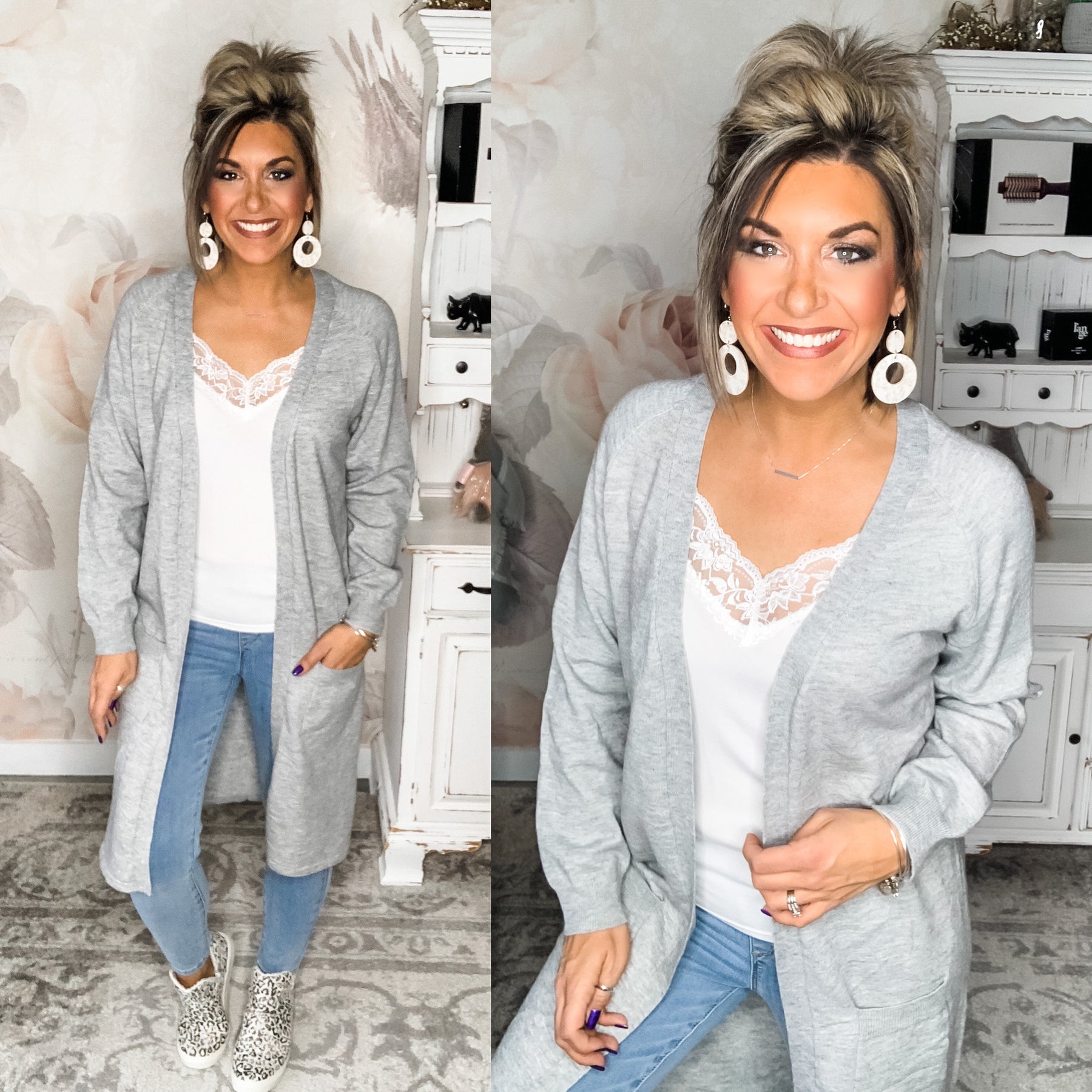 On The Go Cardigan - Grey