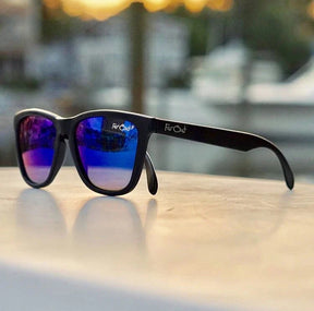 FarOut Sunglasses - Black Premium Dark Blue Lens
