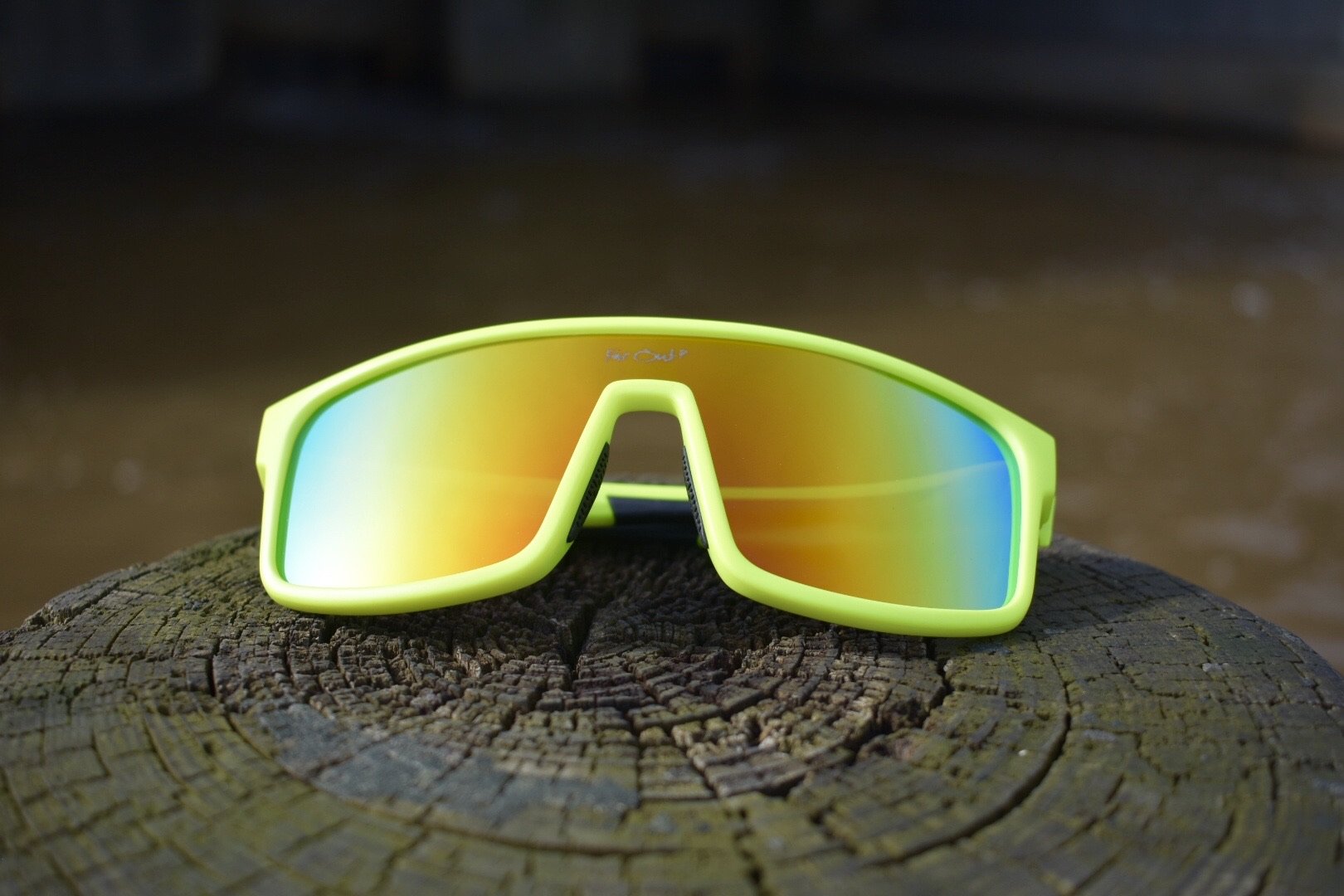 FarOut Sunglasses - Neon Yellow Polarized Retros Orange Lens