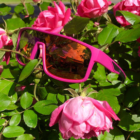 FarOut Sunglasses - Hot Pink Polarized Retros Pink Lens