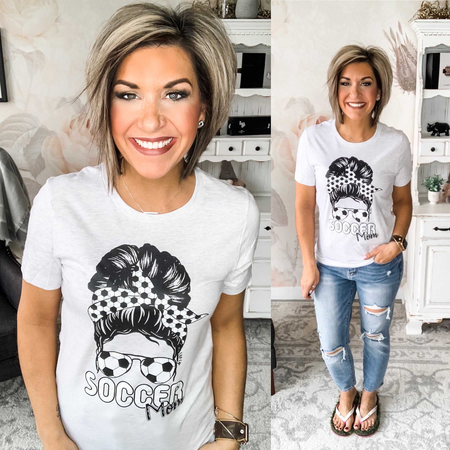 Soccer Mom Messy Bun Graphic Tee