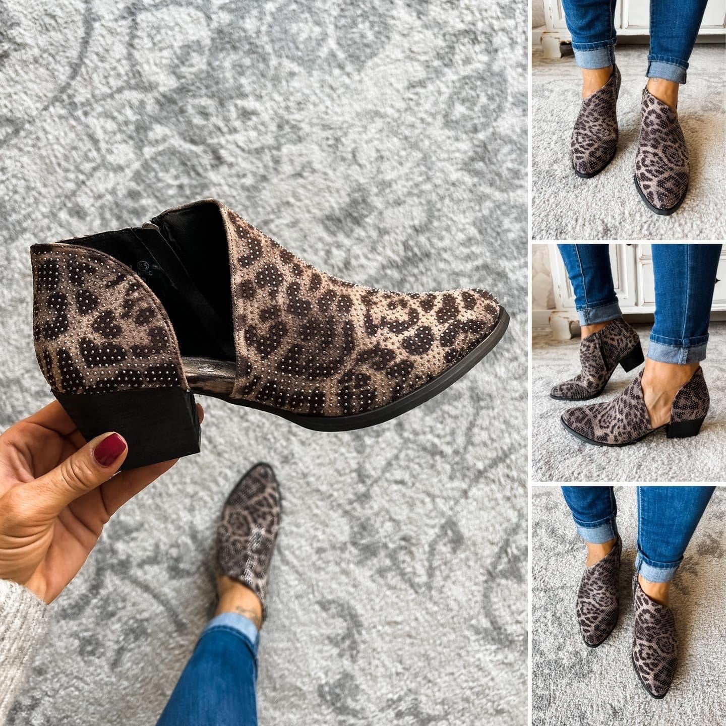 Diva Bootie - Grey Leopard
