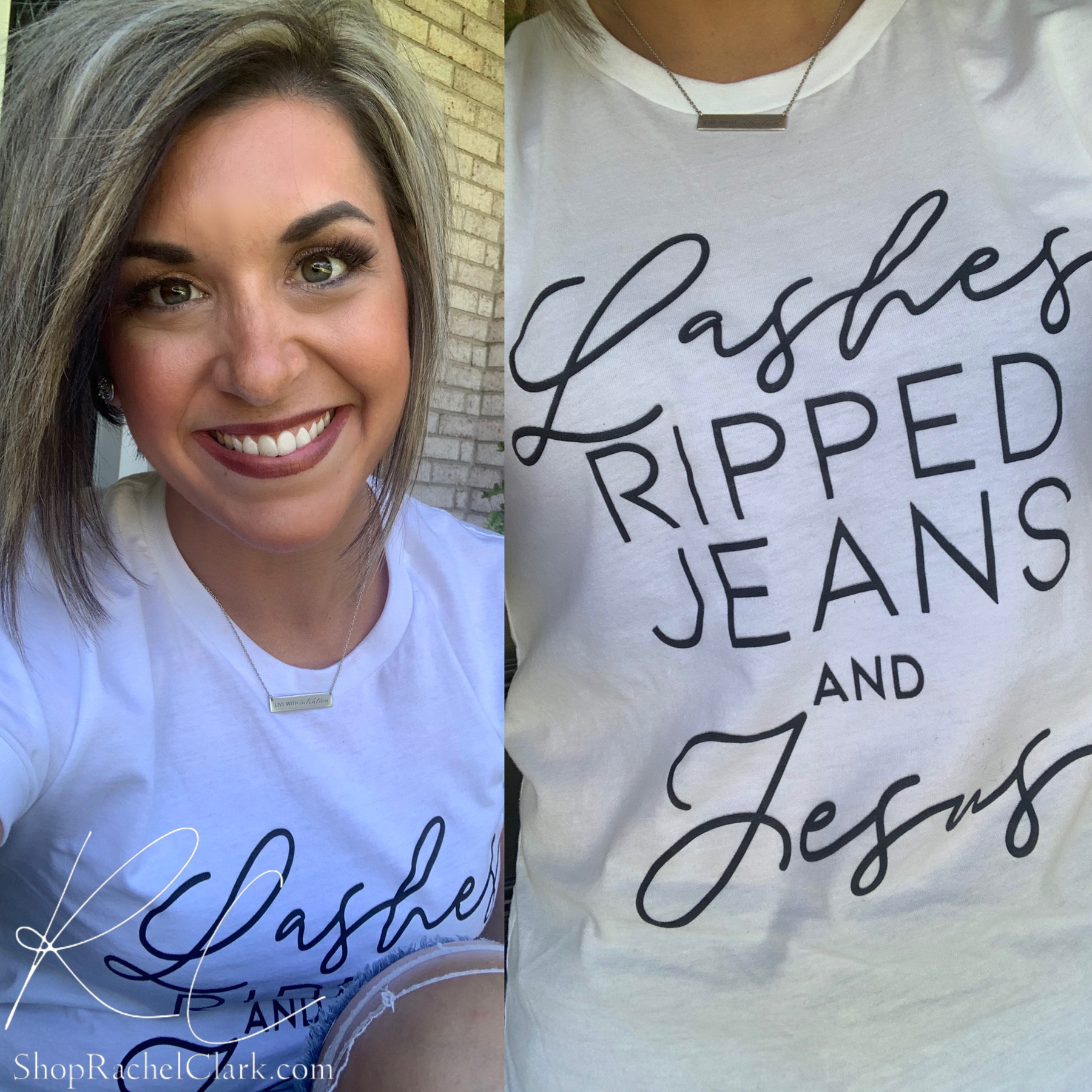Lashes, Ripped Jeans and Jesus Graphic Tee