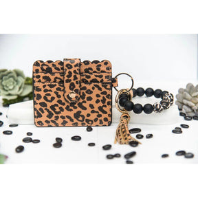 Susie Tassel Cardholder - Dark Leopard