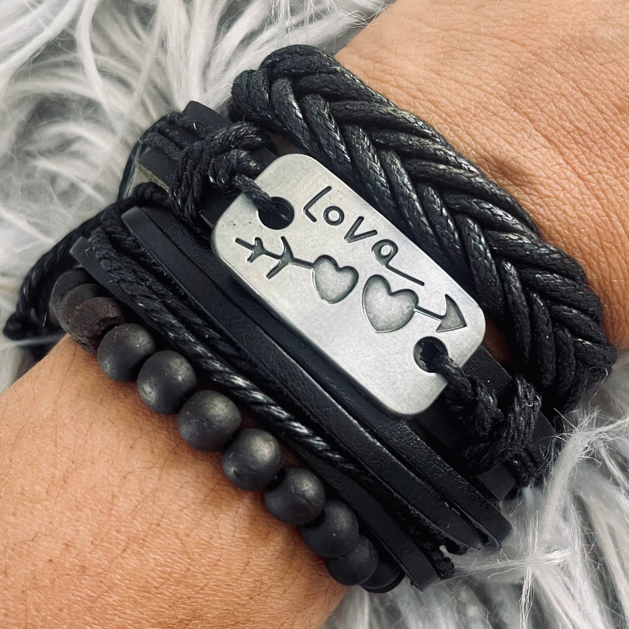 Kingdom Girl - Boho Bracelet Set - Love in Black