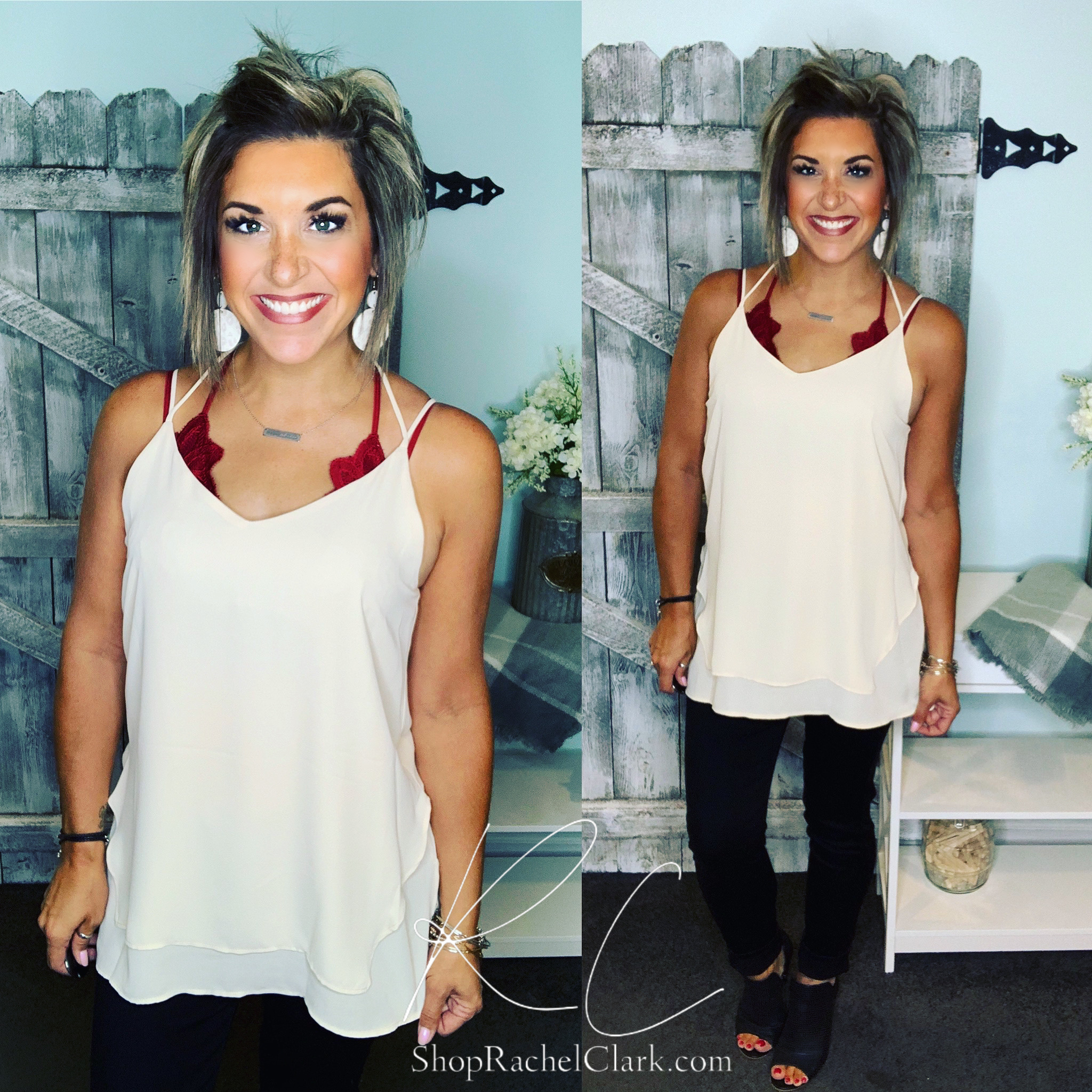 So Much More Than Yesterday Layered Tank - Oatmeal