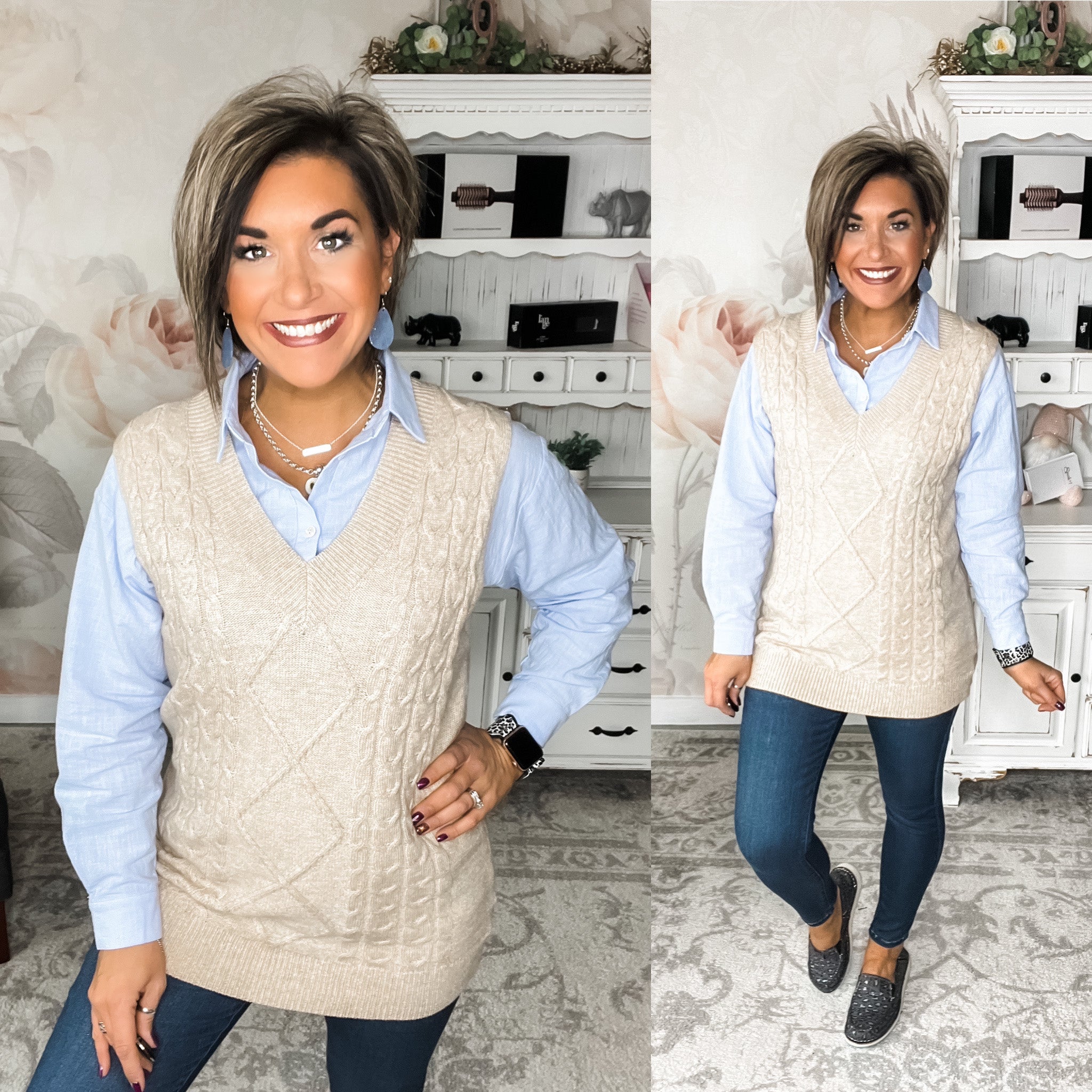 Living Our Best Life Linen Button Down - Light Blue