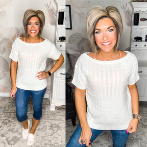 Ways Around It Sweater Top - Ivory