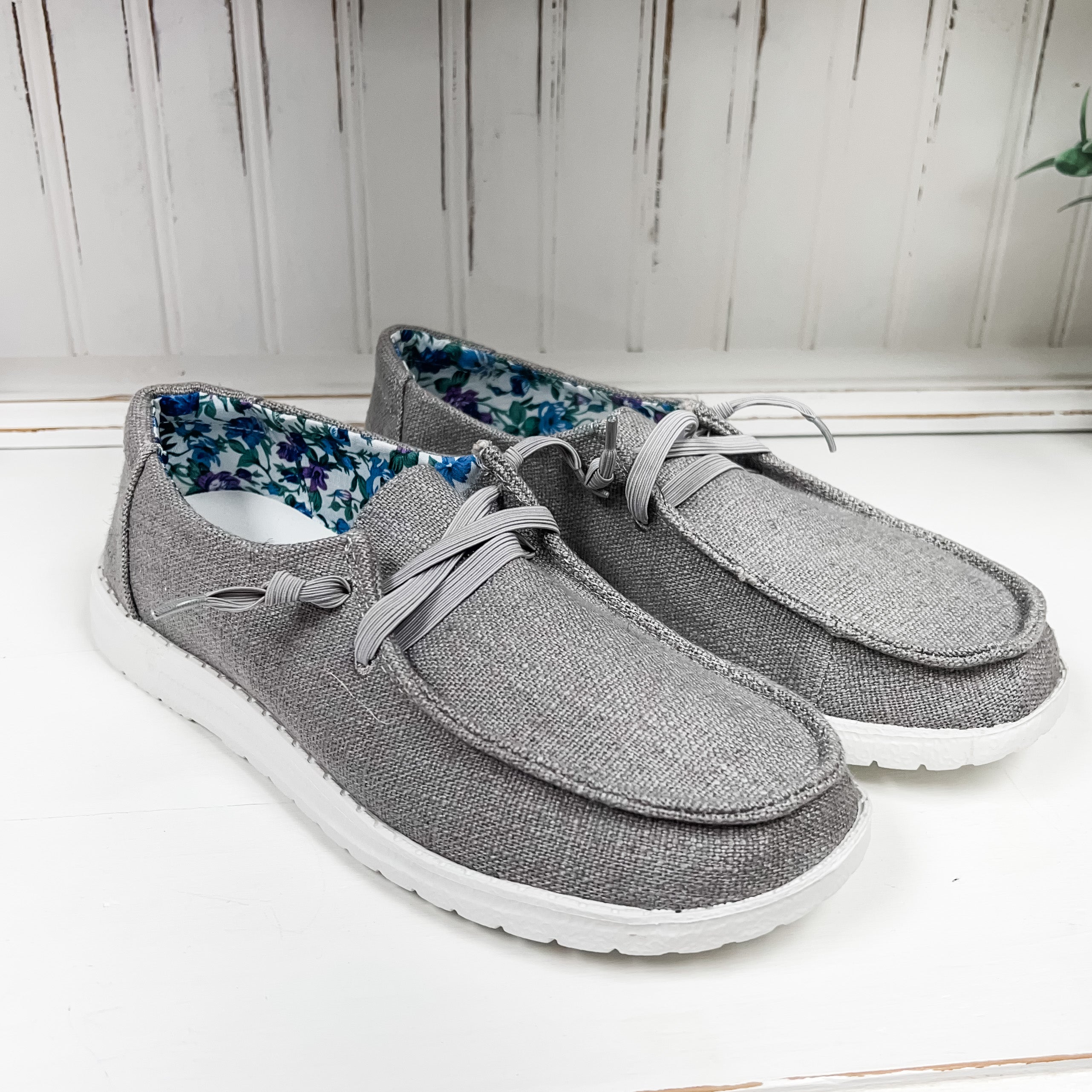 Holly Slip-on Shoe - Linen Grey