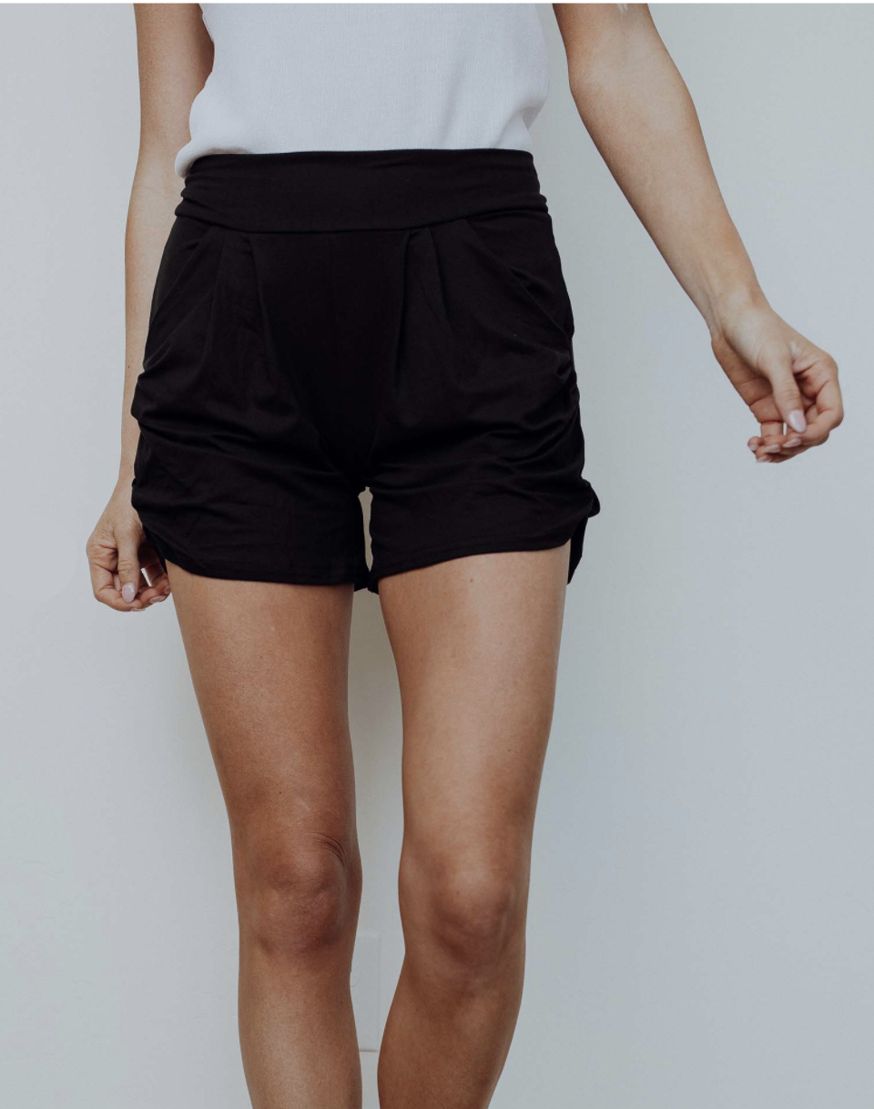 Blissfully Yours Harem Shorts - Black