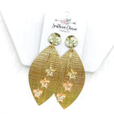 3.5" Shooting Star Leaf Dangles - Gold