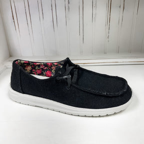 Holly Slip-on Shoe - Linen Black