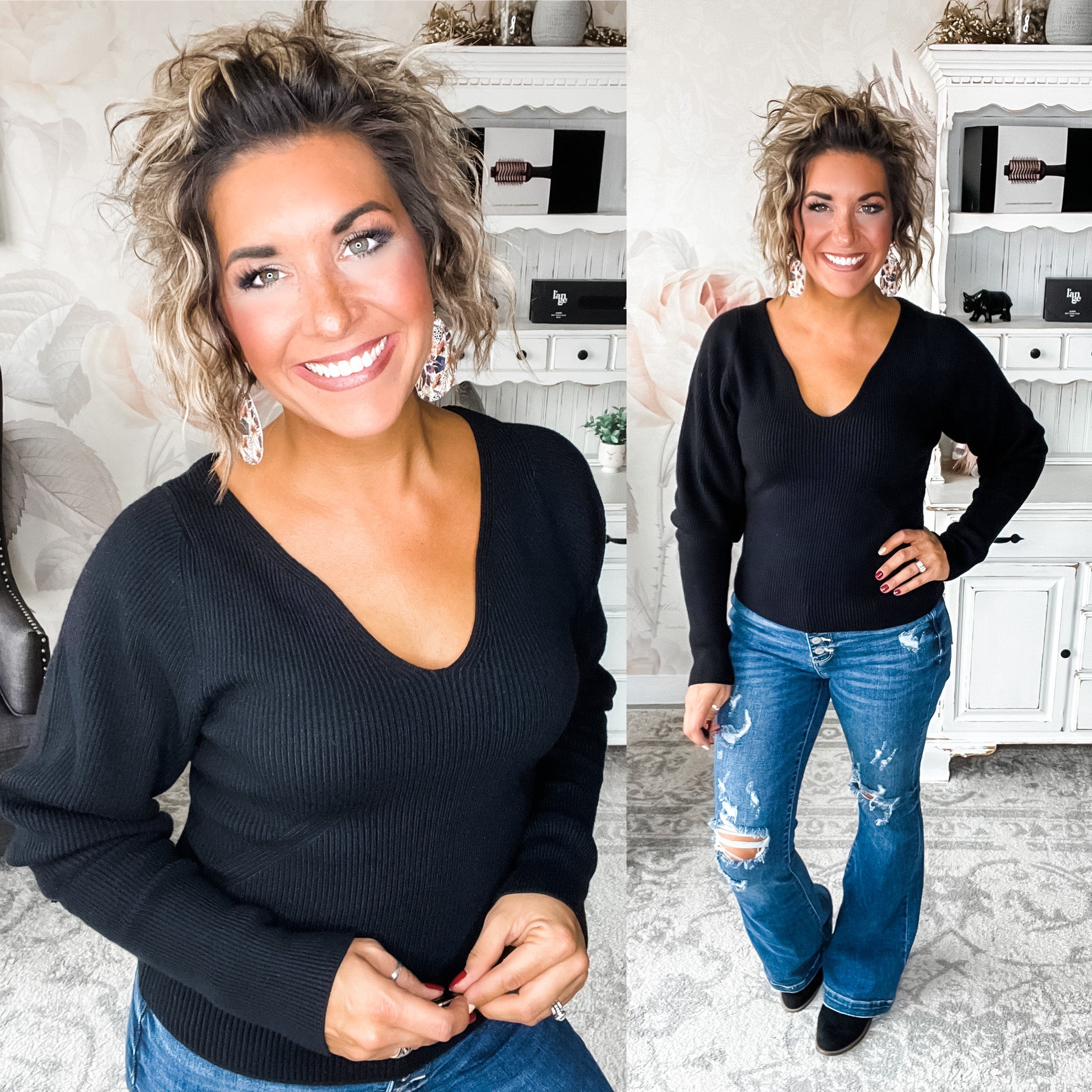 On To Better Days Sweater - Black