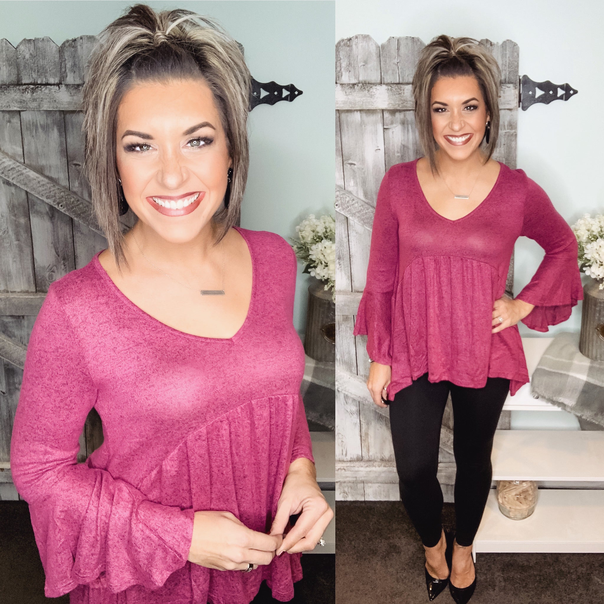 All I Need Hanky Hem Tunic - Raspberry
