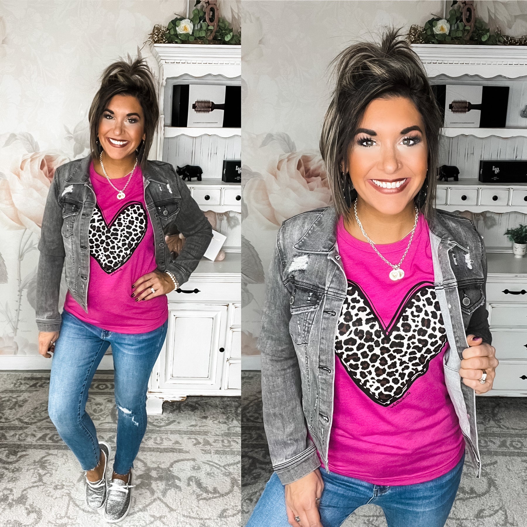 Leopard Heart Graphic Tee