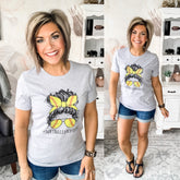 Softball Mom Messy Bun Graphic Tee