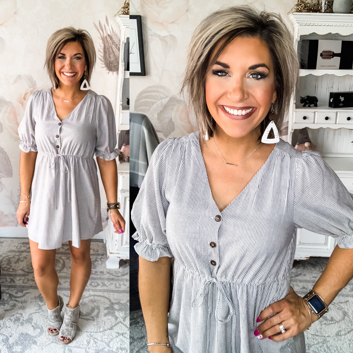 Just For Fun Dress - Charcoal
