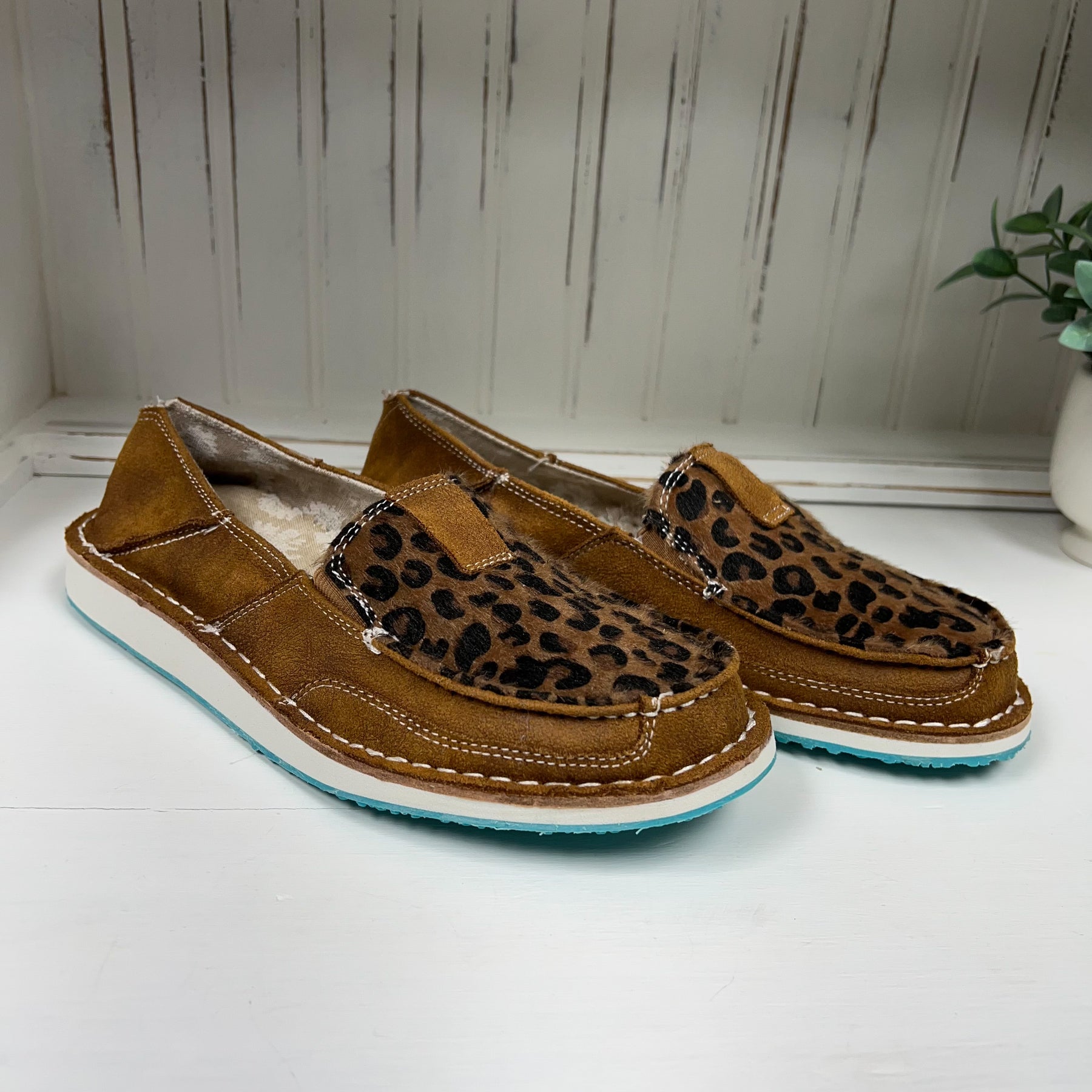 Sarah Shoe- Tan Leopard