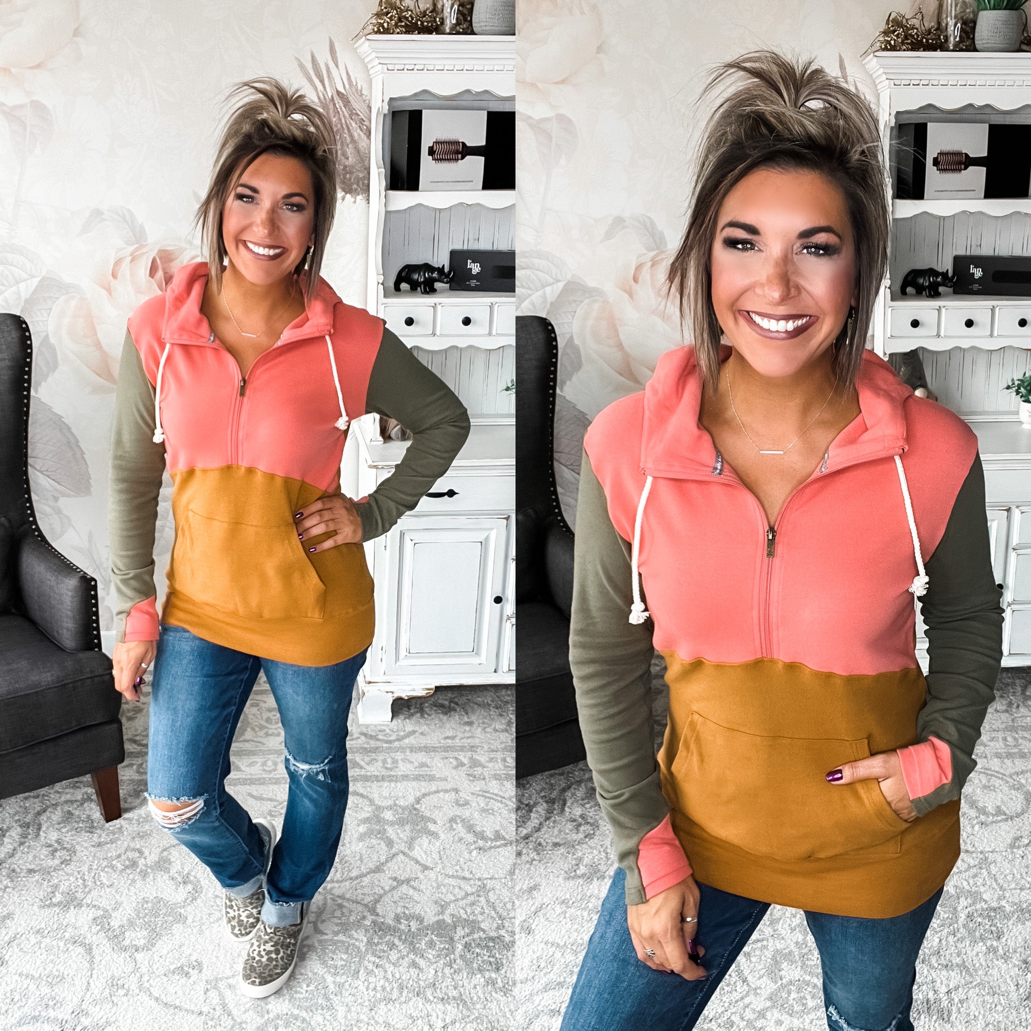 Ampersand Avenue - Halfzip Hoodie Scenic Route