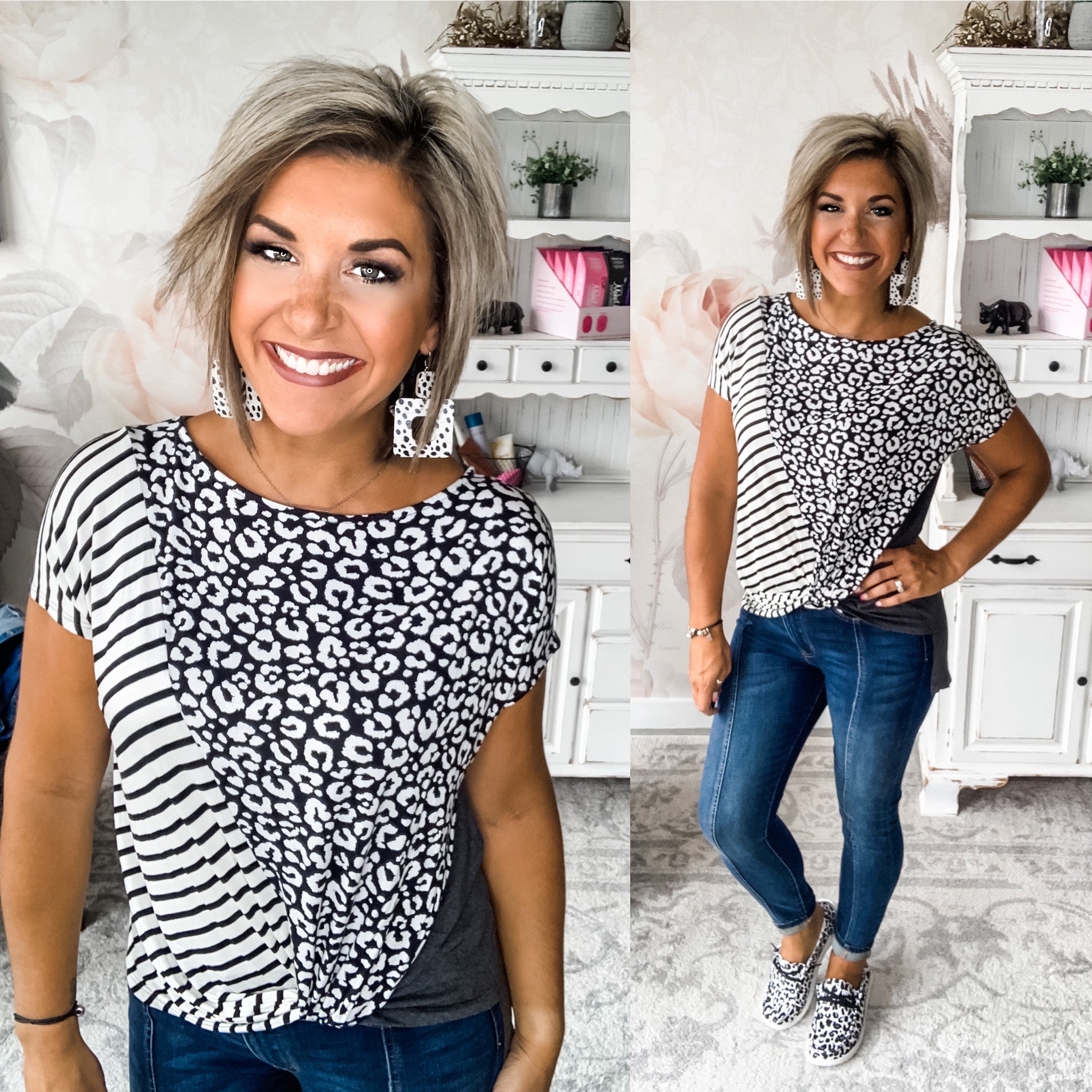 Sweet Memories Top - Charcoal