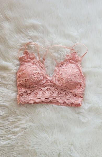 This is Love Lace Bralette - Rose